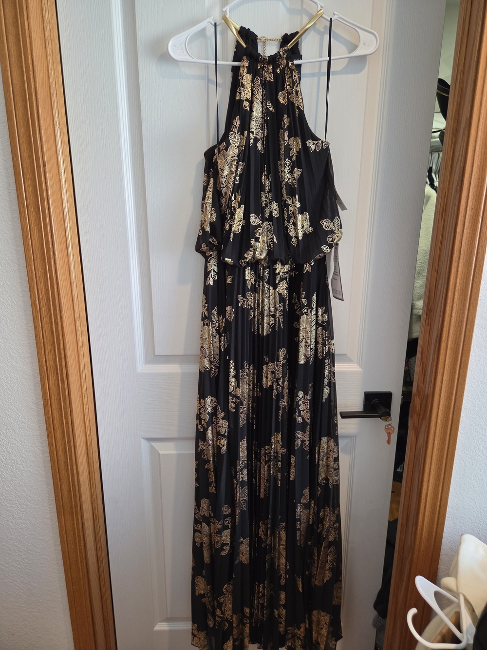 Black & Gold Maxi Dress